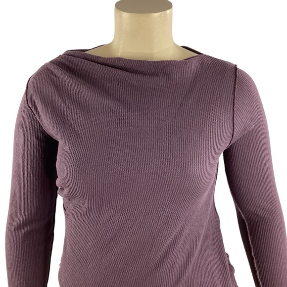 We The Free Ribbed Long Sleeve Top Vintage Wine Red XL - Picture 2 of 7